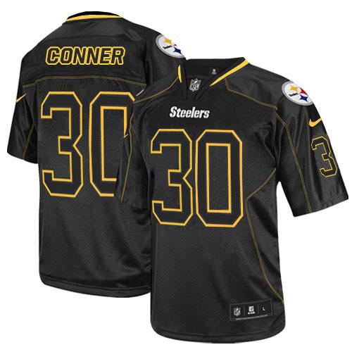 Nike Steelers #30 James Conner Lights Out Black Men's Stitched NFL Elite Jersey - Click Image to Close